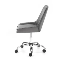 Garnero Arredamenti Sedie Da Ufficio|Sedie Scrivania Ufficio-Sedia per scrivania ragazzi in velluto Randy Grigio