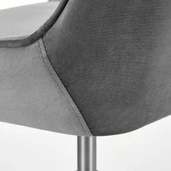 Garnero Arredamenti Sedie Da Ufficio|Sedie Scrivania Ufficio-Sedia per scrivania ragazzi in velluto Randy Grigio