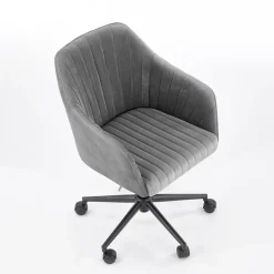 Garnero Arredamenti Sedie Da Ufficio|Sedie Scrivania Ufficio-Sedia per scrivania ragazzi in velluto Marengo Grigio