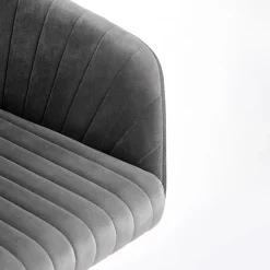 Garnero Arredamenti Sedie Da Ufficio|Sedie Scrivania Ufficio-Sedia per scrivania ragazzi in velluto Marengo Grigio