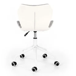 Garnero Arredamenti Sedie Per Scrivania Ragazzi-Sedia per scrivania ragazzi con ruote in tessuto ecopelle bianco Bilbao Grigio