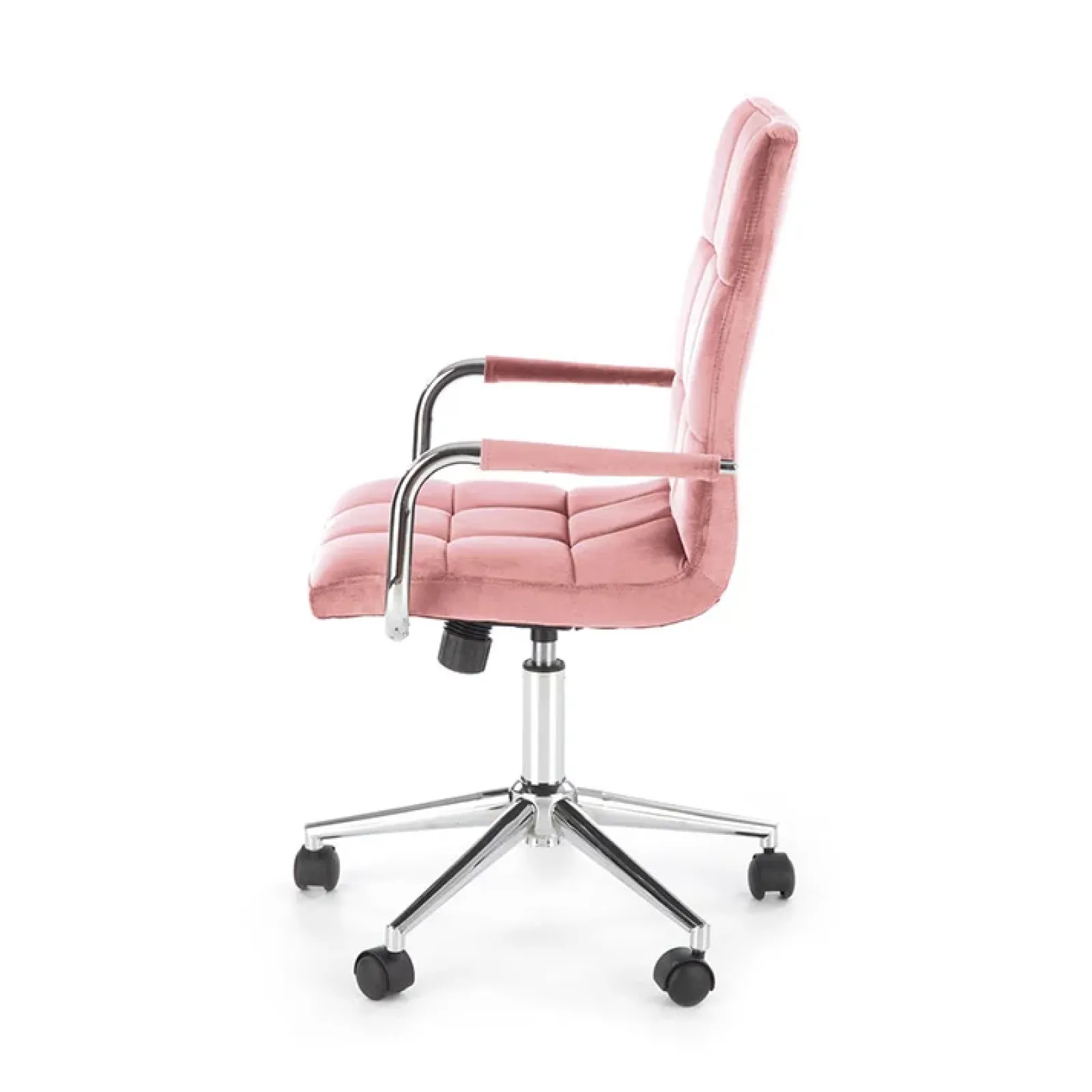 Garnero Arredamenti Sedie Da Ufficio|Sedie Scrivania Ufficio-Sedia per scrivania ragazzi in velluto Burbon Rosa