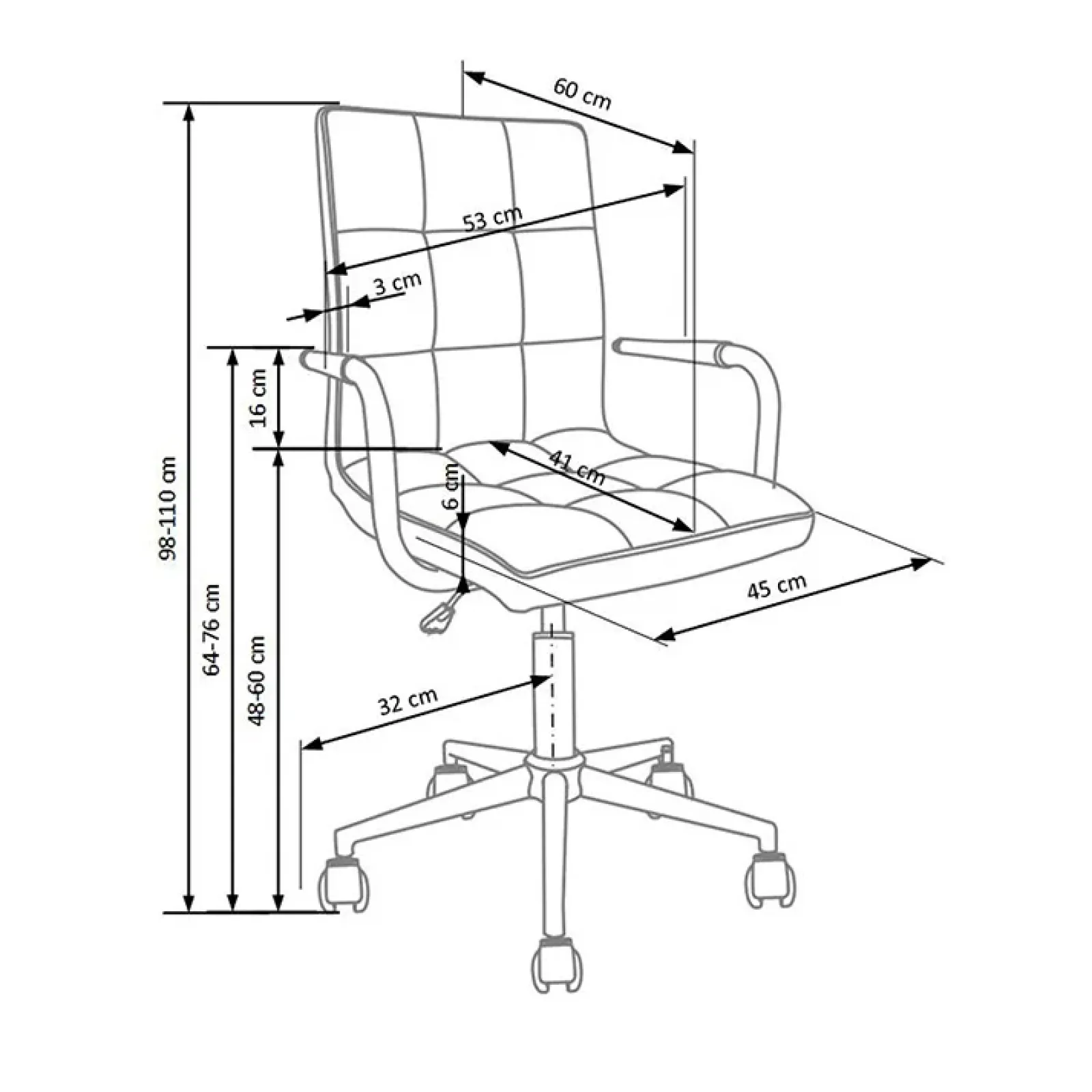Garnero Arredamenti Sedie Per Scrivania Ragazzi-Sedia per scrivania ragazzi in ecopelle nera Holly Nero