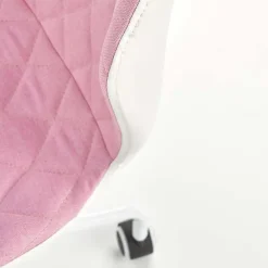 Garnero Arredamenti Sedie Da Ufficio|Sedie Scrivania Ufficio-Sedia per scrivania ragazzi in tessuto ecopelle bianco Bilbao Rosa