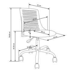 Garnero Arredamenti Sedie Per Scrivania Ragazzi-Sedia per scrivania ragazzi con ruote in polipropilene Ciclope Grigio