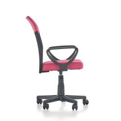 Garnero Arredamenti Sedie Per Scrivania Ragazzi-Sedia per scrivania ragazzi con ruote in tessuto grigio rosa Rodry Rosa - Grigio