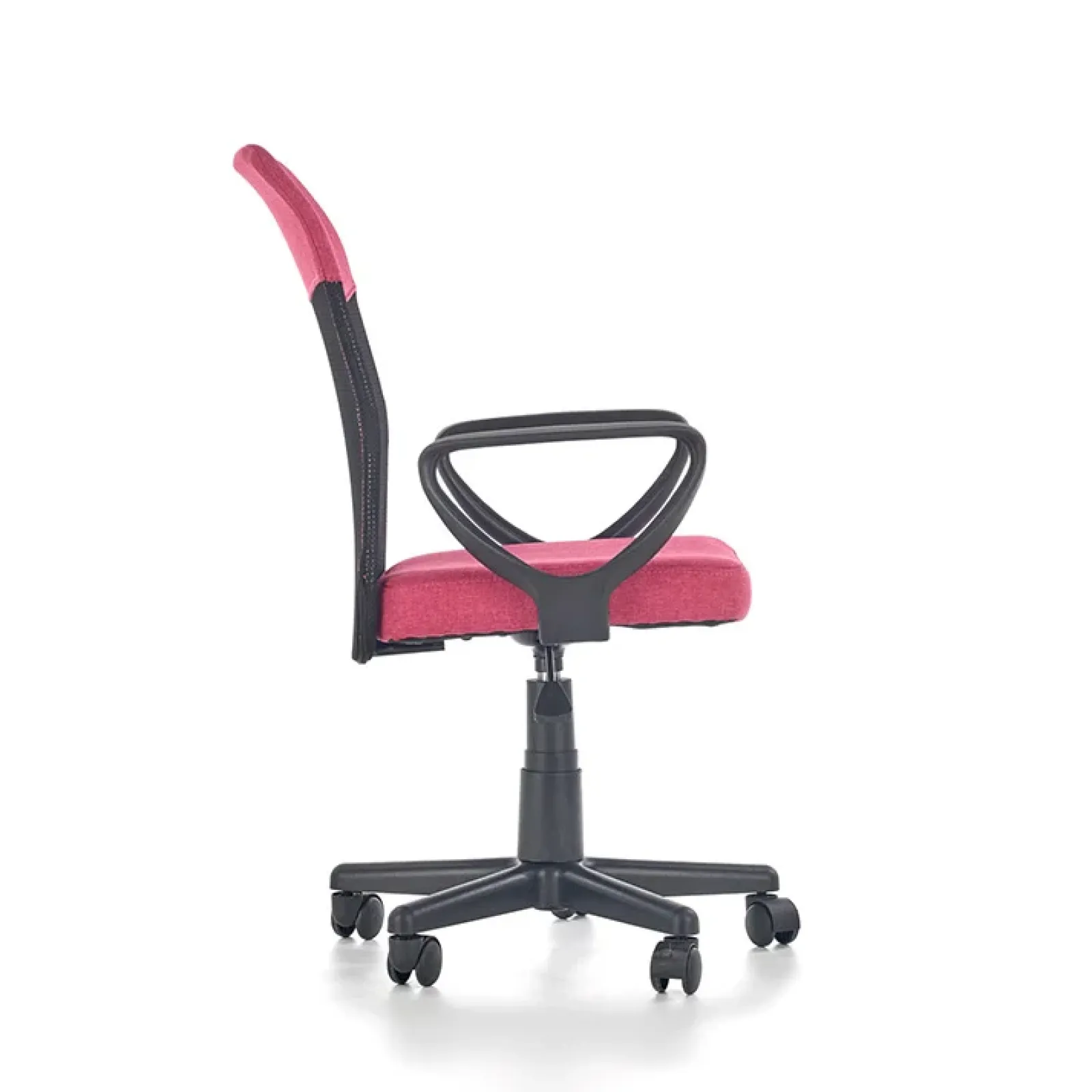 Garnero Arredamenti Sedie Per Scrivania Ragazzi-Sedia per scrivania ragazzi con ruote in tessuto grigio rosa Rodry Rosa - Grigio