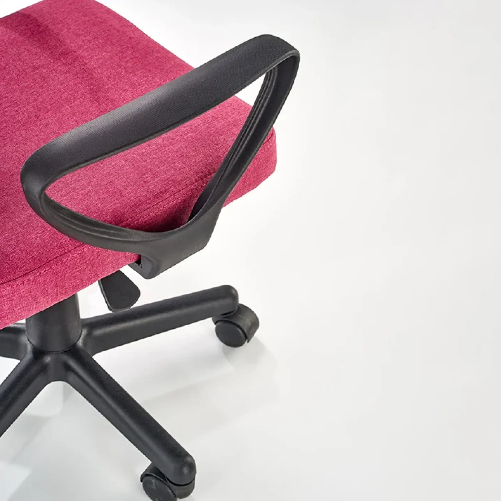 Garnero Arredamenti Sedie Per Scrivania Ragazzi-Sedia per scrivania ragazzi con ruote in tessuto grigio rosa Rodry Rosa - Grigio