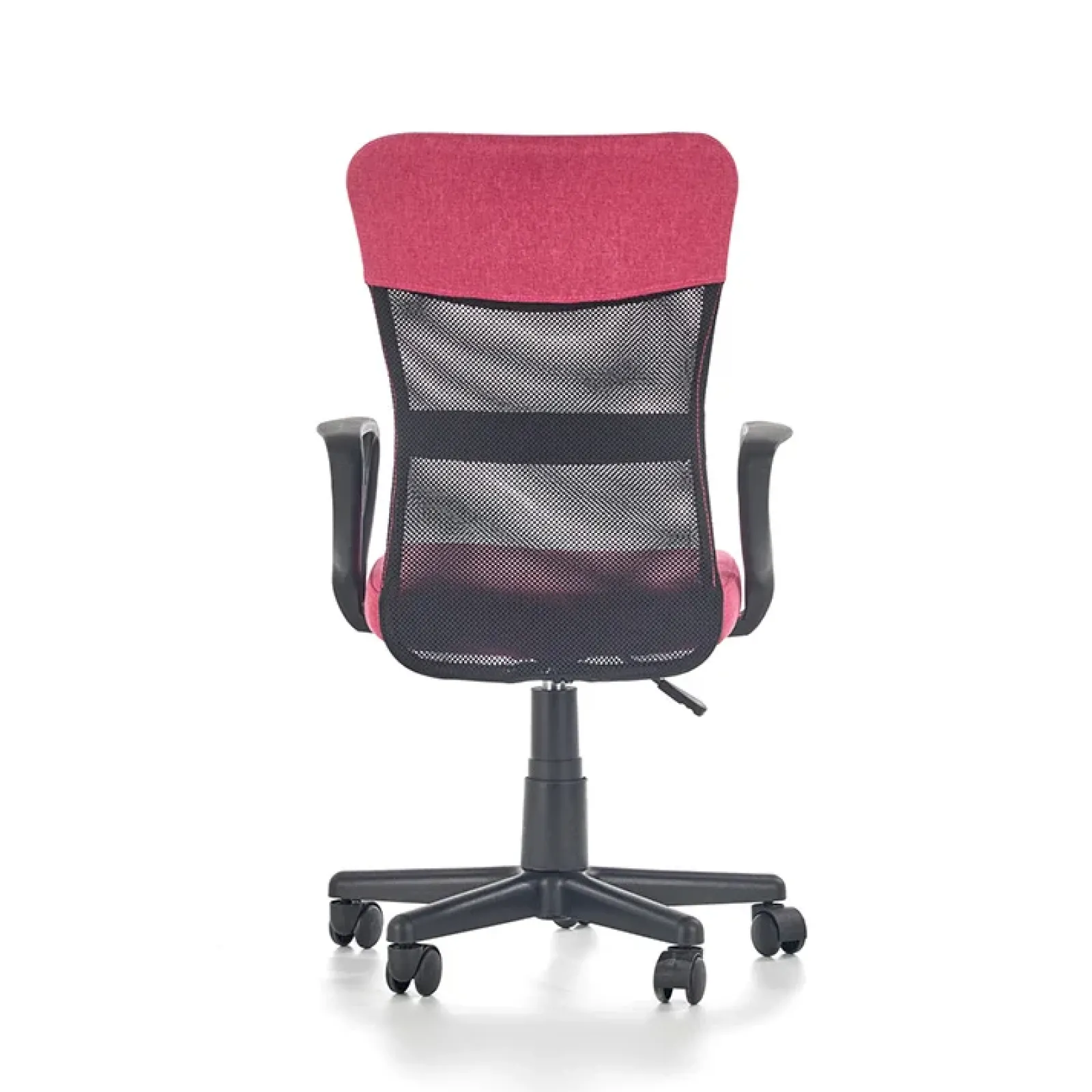 Garnero Arredamenti Sedie Per Scrivania Ragazzi-Sedia per scrivania ragazzi con ruote in tessuto grigio rosa Rodry Rosa - Grigio