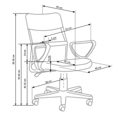 Garnero Arredamenti Sedie Per Scrivania Ragazzi-Sedia per scrivania ragazzi con ruote in tessuto grigio rosa Rodry Rosa - Grigio
