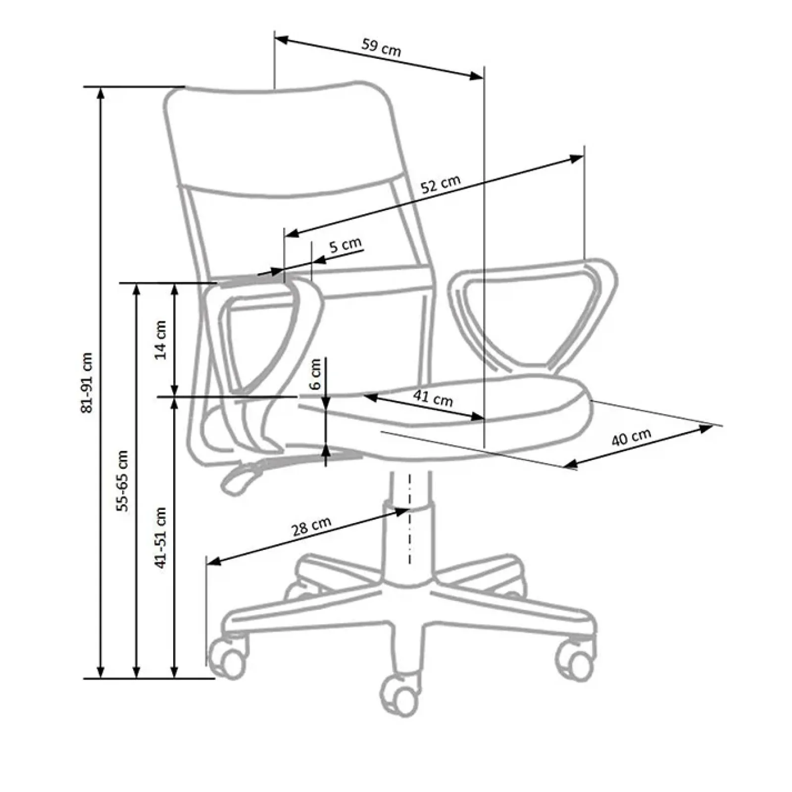 Garnero Arredamenti Sedie Per Scrivania Ragazzi-Sedia per scrivania ragazzi con ruote in tessuto grigio rosa Rodry Rosa - Grigio