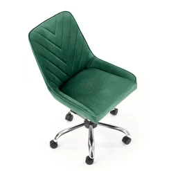 Garnero Arredamenti Sedie Da Ufficio|Sedie Scrivania Ufficio-Sedia per scrivania ragazzi in velluto scuro Randy Verde