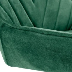 Garnero Arredamenti Sedie Da Ufficio|Sedie Scrivania Ufficio-Sedia per scrivania ragazzi in velluto scuro Randy Verde