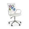Garnero Arredamenti Sedie Per Scrivania Ragazzi-Sedia per scrivania ragazzi in ecopelle bianca con grafica Farfalle