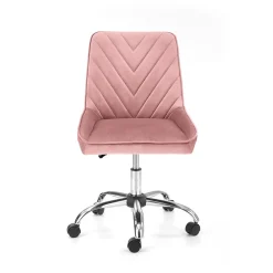 Garnero Arredamenti Sedie Da Ufficio|Sedie Scrivania Ufficio-Sedia per scrivania ragazzi in velluto Randy Rosa
