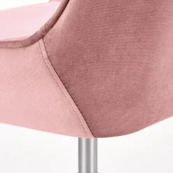 Garnero Arredamenti Sedie Da Ufficio|Sedie Scrivania Ufficio-Sedia per scrivania ragazzi in velluto Randy Rosa