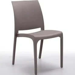 Garnero Arredamenti Sedie Polipropilene-Sedia polipropilene impilabile grigio Tape Gihome® Tortora