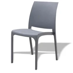 Garnero Arredamenti Sedie Polipropilene-Sedia polipropilene impilabile Tape grigia Gihome® Grigio