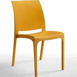 Garnero Arredamenti Sedie Polipropilene-Sedia polipropilene impilabile giallo Tape Gihome® Senape