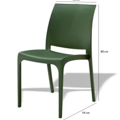 Garnero Arredamenti Sedie Polipropilene-Sedia polipropilene impilabile Tape Gihome® Verde
