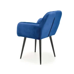 Garnero Arredamenti Poltrone Design|Poltrone Relax-Sedia sala da pranzo con braccioli in tessuto velluto blu Slash Blu - Blu
