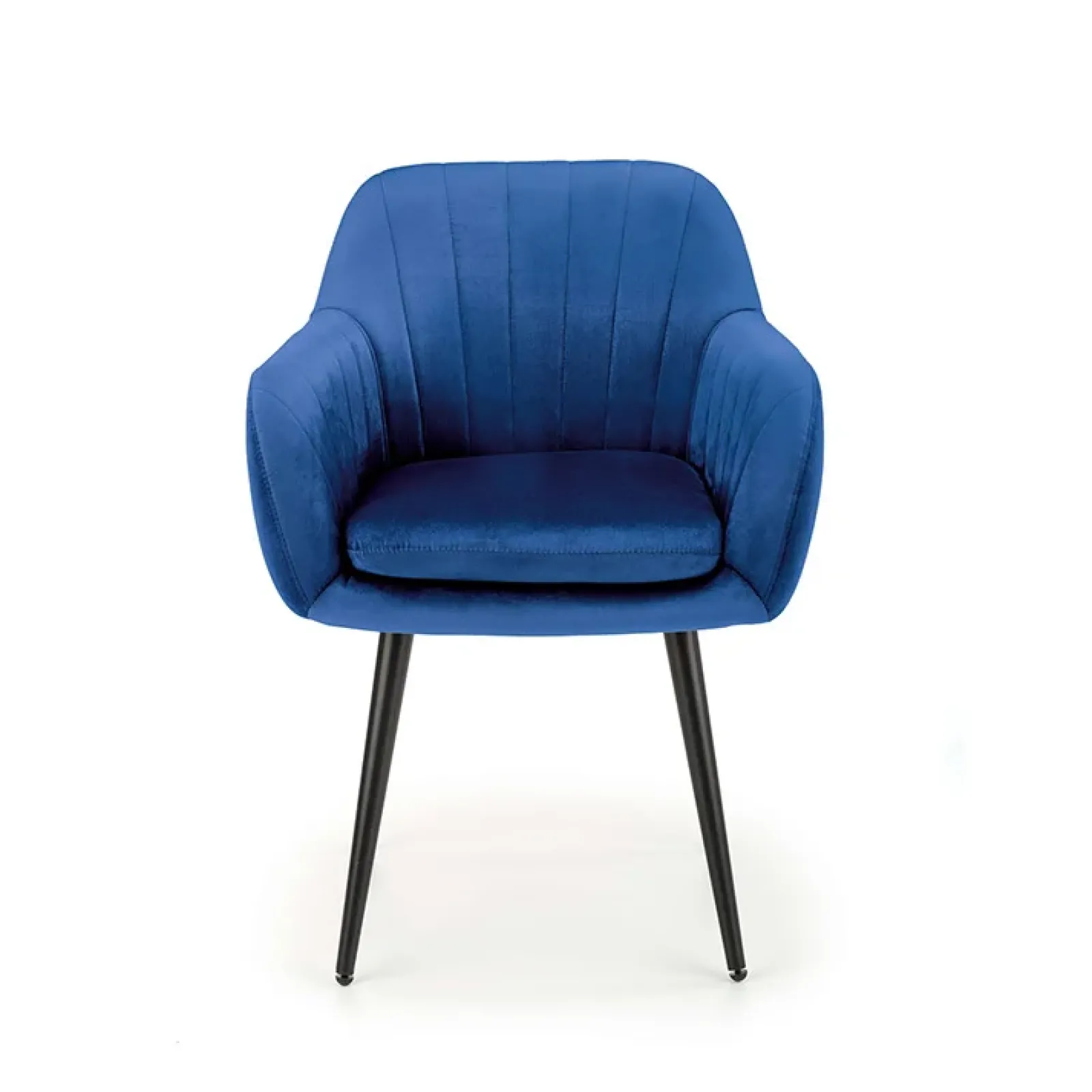 Garnero Arredamenti Poltrone Design|Poltrone Relax-Sedia sala da pranzo con braccioli in tessuto velluto blu Slash Blu - Blu