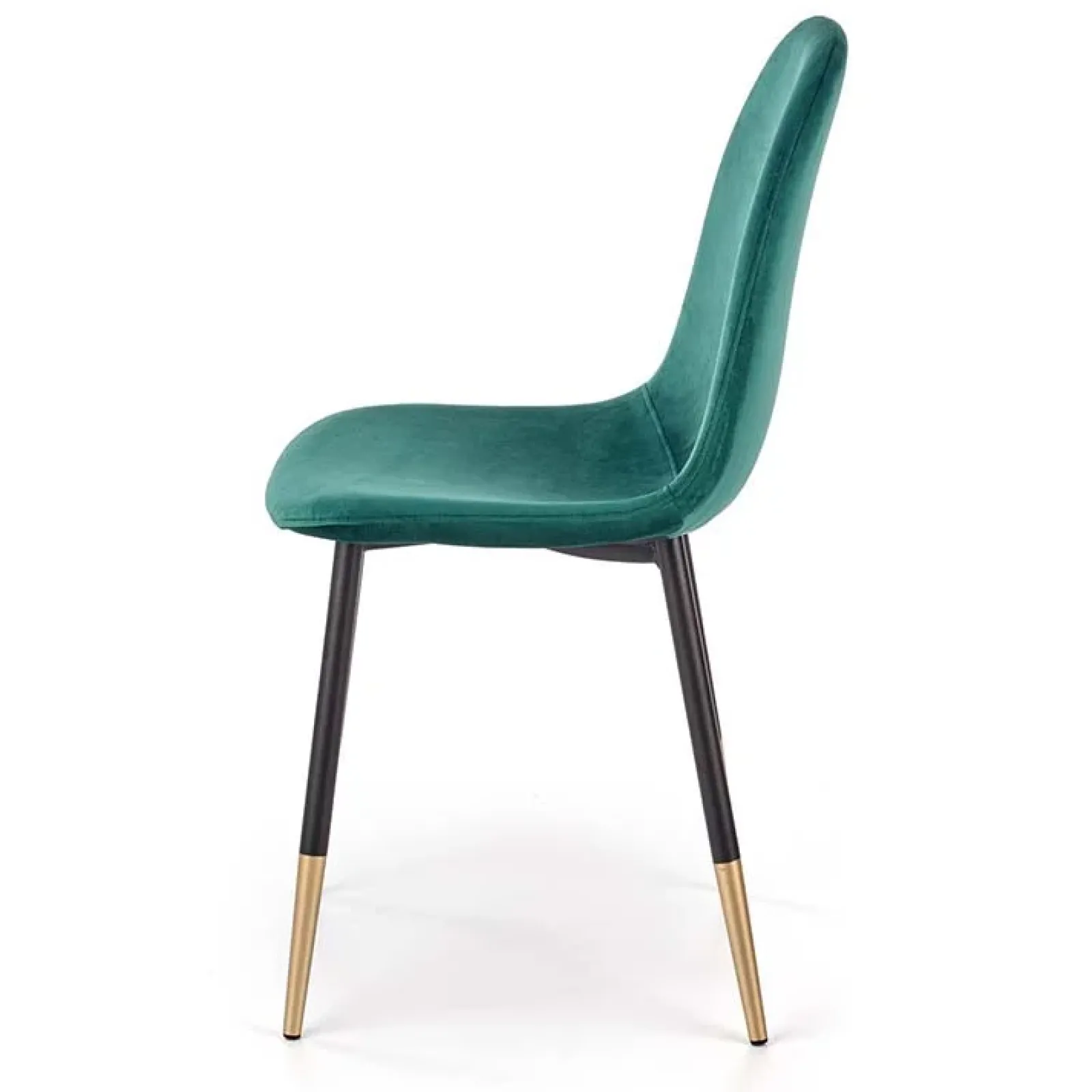 Garnero Arredamenti Sedie In Tessuto-Sedia sala da pranzo imbottita in velluto acciaio oro nero Nubia Verde