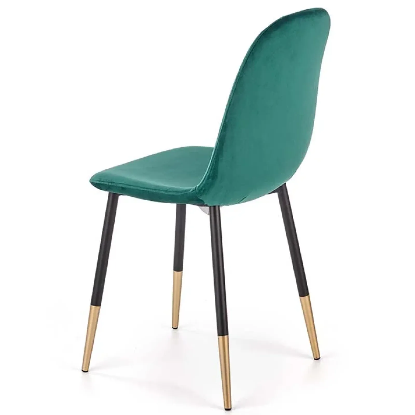 Garnero Arredamenti Sedie In Tessuto-Sedia sala da pranzo imbottita in velluto acciaio oro nero Nubia Verde