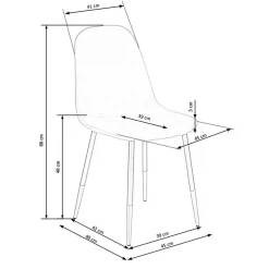 Garnero Arredamenti Sedie In Tessuto-Sedia sala da pranzo imbottita in velluto acciaio nero oro Nubia Grigio
