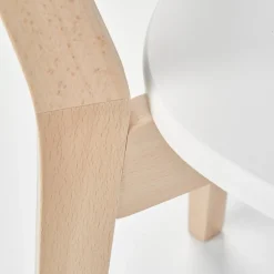 Garnero Arredamenti Sedie In Legno-Sedia soggiorno design moderno bianco rovere Scandy