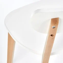 Garnero Arredamenti Sedie In Legno-Sedia soggiorno design moderno bianco rovere Scandy