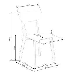 Garnero Arredamenti Sedie In Legno-Sedia soggiorno design moderno bianco rovere Scandy