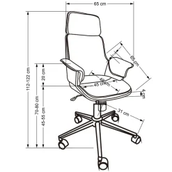 Garnero Arredamenti Sedie Da Ufficio|Sedie Scrivania Ufficio-Sedia ufficio con braccioli regolabile in ecopelle noce nero Chillon