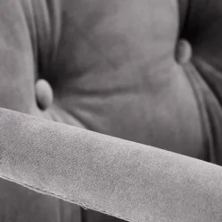 Garnero Arredamenti Sedie Da Ufficio|Sedie Scrivania Ufficio-Sedia ufficio con ruote e braccioli in tessuto grigio Gennara