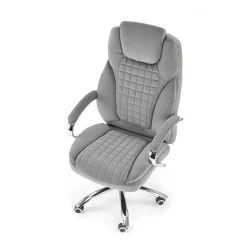 Garnero Arredamenti Sedie Da Ufficio|Sedie Scrivania Ufficio-Sedia ufficio con ruote regolabile in velluto grigio Argor