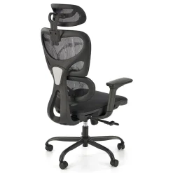 Garnero Arredamenti Sedie Da Ufficio|Sedie Scrivania Ufficio-Sedia ufficio con ruote regolabile in tessuto nero Ferarra