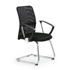 Garnero Arredamenti Sedie Da Ufficio|Sedie Scrivania Ufficio-Sedia ufficio moderna con braccioli in tessuto nera Juno