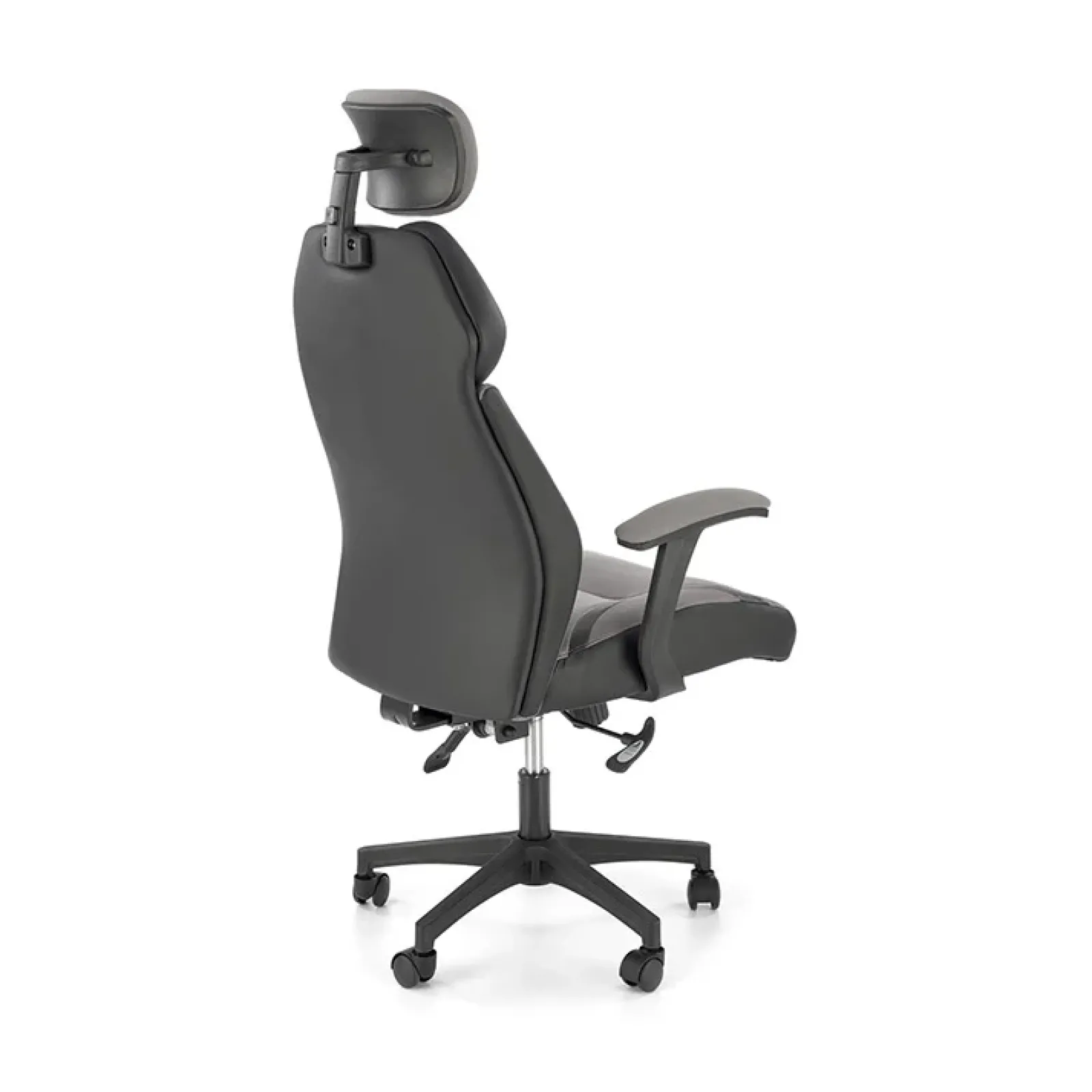 Garnero Arredamenti Sedie Da Ufficio|Sedie Scrivania Ufficio-Sedia ufficio regolabile in tessuto ed ecopelle grigio nero Verissima