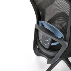 Garnero Arredamenti Sedie Da Ufficio|Sedie Scrivania Ufficio-Sedia ufficio regolabile con braccioli in tessuto nero Arcuri