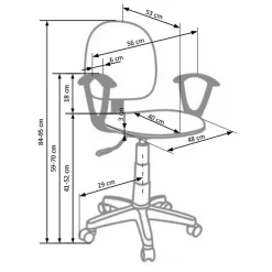 Garnero Arredamenti Sedie Da Ufficio|Sedie Scrivania Ufficio-Sedia ufficio regolabile con ruote in tessuto grigio Spaz