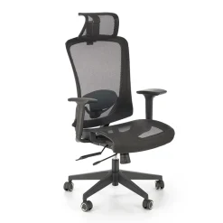 Garnero Arredamenti Sedie Da Ufficio|Sedie Scrivania Ufficio-Sedia ufficio regolabile con ruote in tessuto nero Bonito