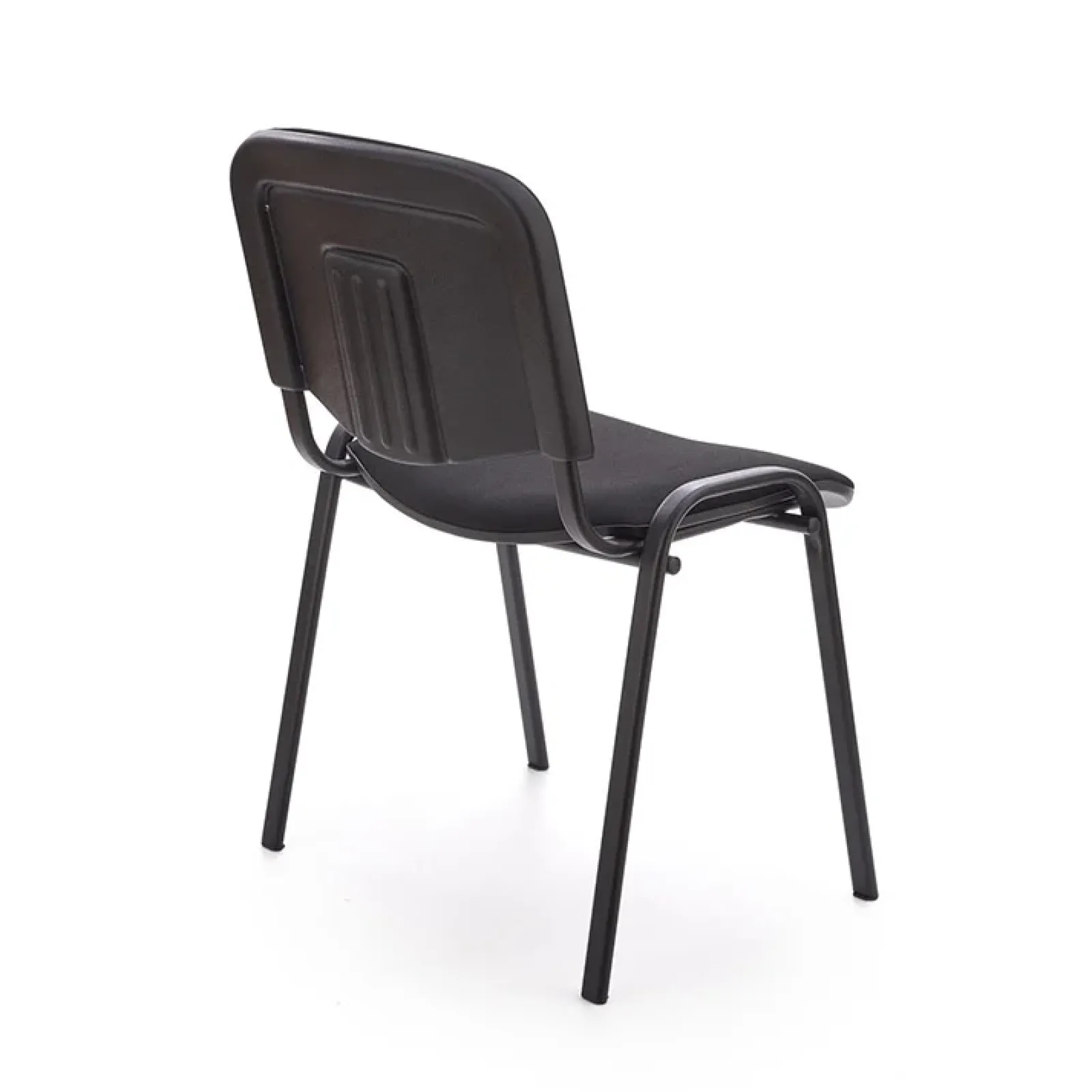 Garnero Arredamenti Sedie Sala Attesa|Sedie In Tessuto-Sedia ufficio sala attesa moderna in acciaio tessuto nera Laos Nero
