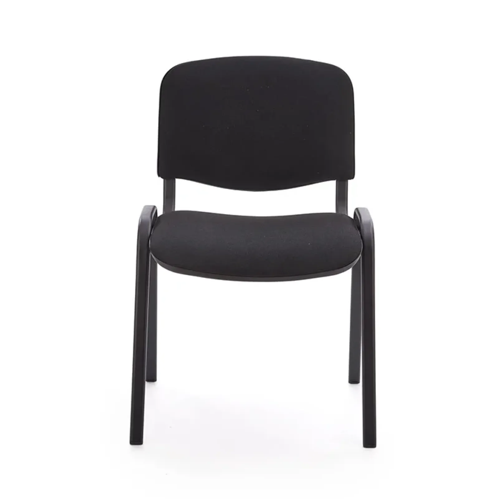 Garnero Arredamenti Sedie Sala Attesa|Sedie In Tessuto-Sedia ufficio sala attesa moderna in acciaio tessuto nera Laos Nero