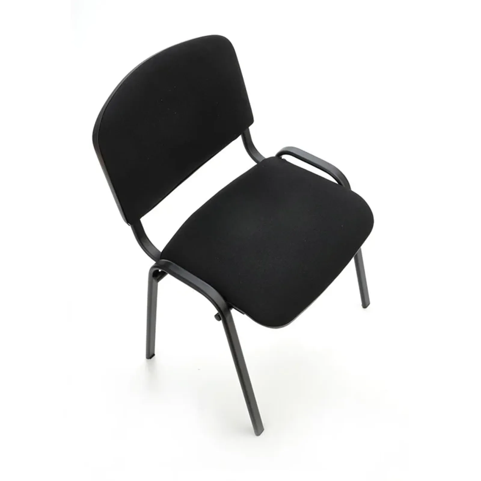 Garnero Arredamenti Sedie Sala Attesa|Sedie In Tessuto-Sedia ufficio sala attesa moderna in acciaio tessuto nera Laos Nero