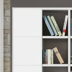 Garnero Arredamenti Accessori Mobili-Set 2 antine 41x41cm bianco frassinato per libreria e parete attrezzata Kubic