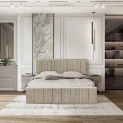 Garnero Arredamenti Comodini Cameretta|Comò-Set 2 comodini moderni 40x59h cm 1 cassetto beige Emporio