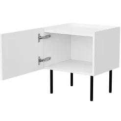 Garnero Arredamenti Comodini|Comò-Set 2 comodini 47x52h cm 1 anta con frontali decorati bianco Daniele Bianco Opaco