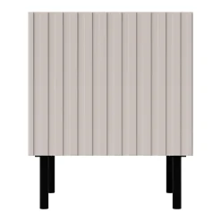 Garnero Arredamenti Comodini|Comò-Set 2 comodini 45x54h cm 1 anta con frontali cannettati beige Ziggy