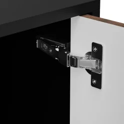 Garnero Arredamenti Comodini|Comò-Set 2 comodini 45x51h cm 1 anta noce nero Wild Noce - Nero opaco