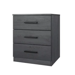 Garnero Arredamenti Comodini Cameretta|Comò-Set 2 comodini 46x56h cm 3 cassetti moderni Cortina Gihome® Ossido
